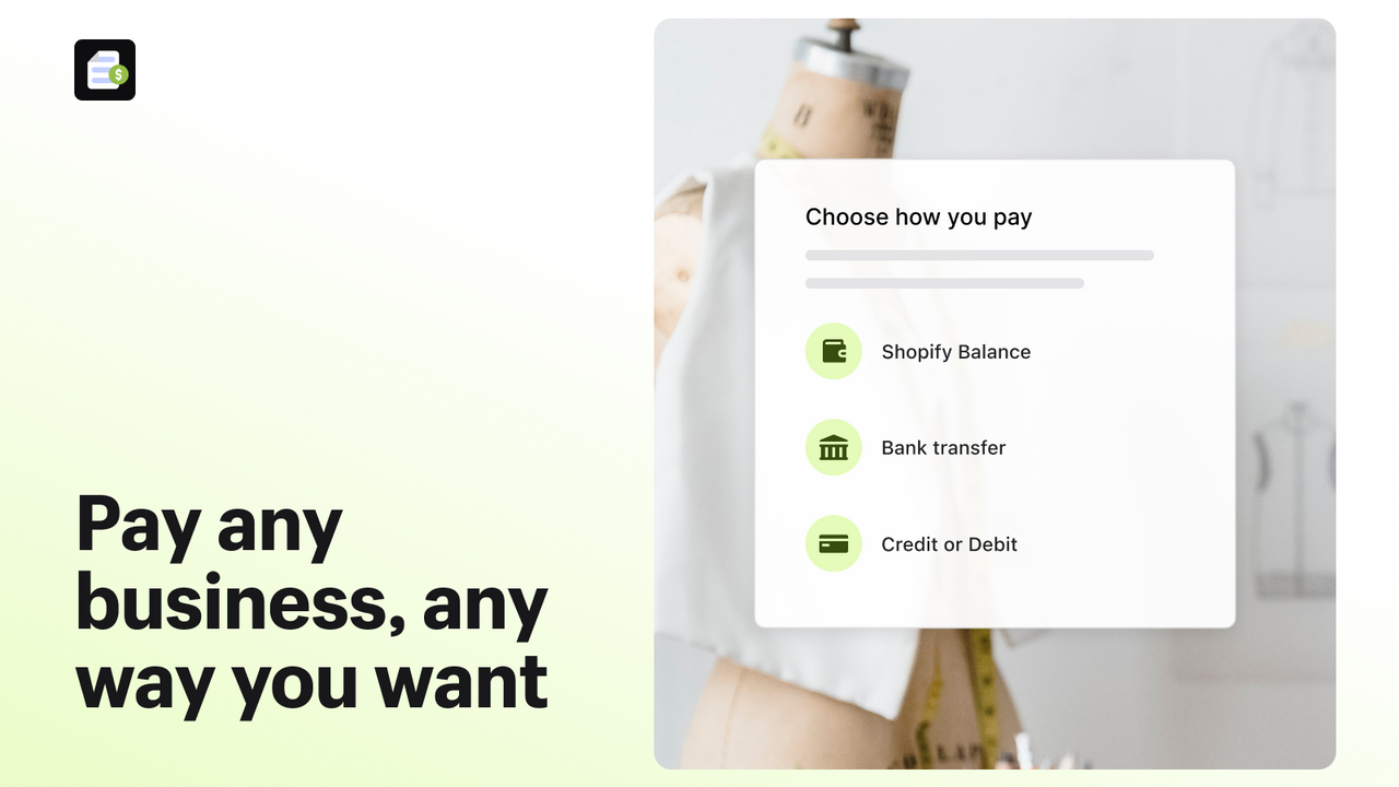 Shopify Bill Pay - Startup Ecommerce