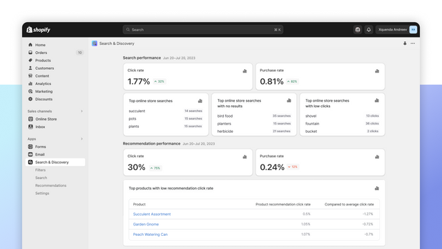 Shopify Search & Discovery - Startup Ecommerce